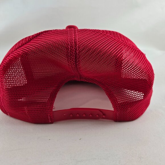 Smoketown Airport Men One Size Red Trucker Hat Mesh Snapback Pilot Plane Vintage - Picture 5 of 8